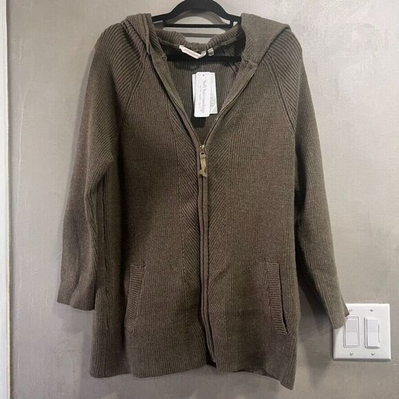 Soft Surroundings Wool Blend Full Zip Sweater Jacket Large L NWT - Picture 2 of 4